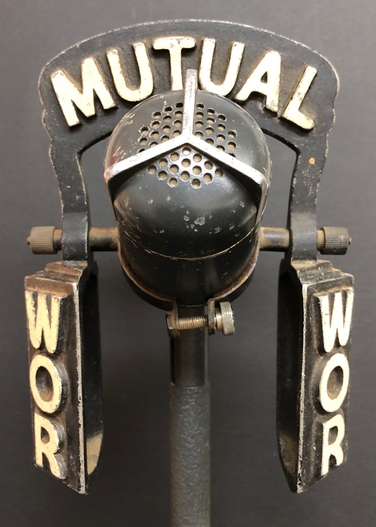 Vintage WOR Radio microphone New York City Mutual