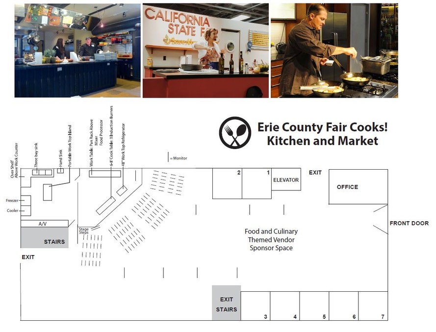 Proposed layout for Erie County Fair Culinary Stage & Center 2017